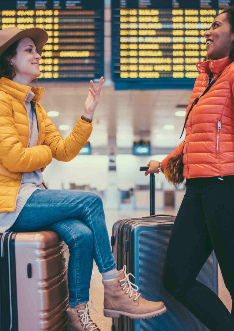 Girls At Airport