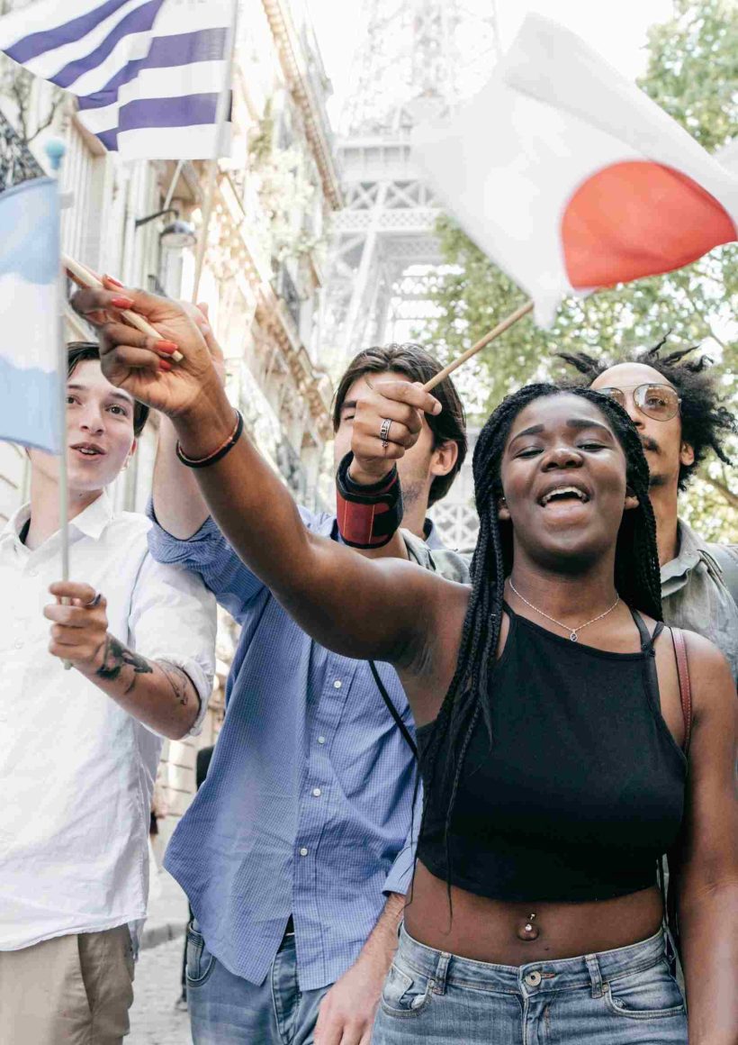 Students With Flags